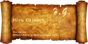 Hirs Gilbert névjegykártya